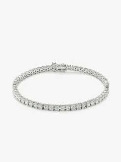 Pulsera riviere de oro blanco de 18K de diamantes