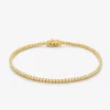 Pulsera rivière de oro amarillo de 18K con diamantes blancos en talla brillante de 1,65 cts