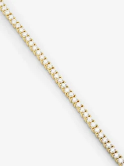 Pulsera rivière de oro amarillo de 18K con diamantes blancos en talla brillante de 3,11 cts