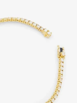 Pulsera rivière de oro amarillo de 18K con diamantes blancos en talla brillante de 3,11 cts