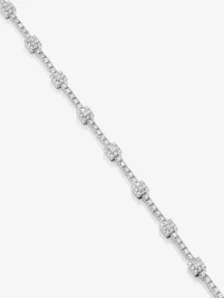 Pulsera rivière de oro blanco de 18kt con motivos geométricos