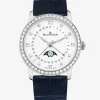 Reloj Blancpain Phases de Lune de acero, pulsera de piel de cocodrilo, con cristal de zafiro y movimiento autom&aacute;tico