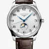 Reloj de acero inoxidable con correa de piel de caim&aacute;n marrón, cristal de zafiro y movimiento autom&aacute;tico