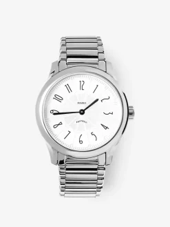 Reloj de acero inoxidable con cristal de zafiro y movimiento de cuarzo