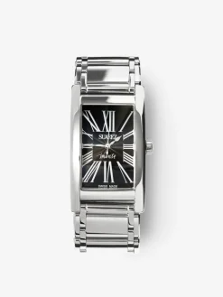 Reloj de acero inoxidable con cristal de zafiro y movimiento de cuarzo